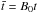 \hbox{$\bar{t}=B_0t$}