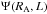 \hbox{$\Psi_{}(R_{\rm A},L)$}