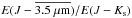 \hbox{$E(J-\overline{3.5 ~\mu {\rm m}})/E(J-K_{\rm s})$}