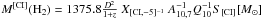 \hbox{$M^{{\rm [CI]}}({\rm {\rm H}_2})=1375.8\frac{D^2}{1+z}\ X_{{\rm [CI,-5]^{-1}}}\ A_{10,7}^{-1} Q_{10}^{-1} S_{{\rm [CI]}} [{ M}_{\odot}]$}