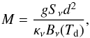 \appendix \setcounter{section}{1} \begin{equation} M=\frac{g S_{\nu} d^2}{\kappa_{\nu}B_{\nu}(T_{\rm d})} , \label{mass_dust} \end{equation}