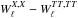 Mathematical equation: \hbox{$W^{X,X}_\ell-W^{TT,TT}_\ell$}