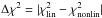 Mathematical equation: \hbox{$\Delta \chi^2= |\chi^2_{\rm lin}-\chi^2_{\rm nonlin}| $}