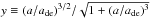 Mathematical equation: \hbox{$y \equiv (a/a_{\rm de})^{3/2}/\sqrt{1+(a/a_{\rm de})^3}$}