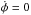 Mathematical equation: \hbox{$\dot\phi = 0$}