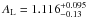 Mathematical equation: \hbox{$A_{\mathrm{L}}=1.116^{+0.095}_{-0.13}$}