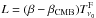 Mathematical equation: \hbox{$L = (\beta - \beta_{\rm CMB}) T^{\rm F}_{\nu_0}$}