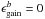 Mathematical equation: \hbox{$\epsilon^b_{\mathrm{gain}}=0$}