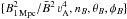 Mathematical equation: \hbox{$\{B_{1\,\mathrm{Mpc}}^2/\bar B^2\,\varv^4_{\rm A}, n_B, \theta_B, \phi_B \}$}