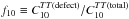 Mathematical equation: \hbox{$f_{10} \equiv C^{TT{\rm(defect)}}_{10}/C^{TT{\rm(total)}}_{10}$}