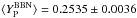 Mathematical equation: \hbox{$\langle Y_\mathrm{P}^\mathrm{BBN} \rangle = 0.2535 \pm 0.0036$}