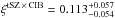 Mathematical equation: \hbox{$\xi^{\rm tSZ\,\times\,CIB} = 0.113^{+0.057}_{-0.054}$}