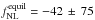 Mathematical equation: \hbox{$f_{\rm NL}^{\rm equil} = -42 \,\pm\, 75$}