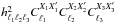 Mathematical equation: \hbox{$h^2_{\ell_1 \ell_2 \ell_3} C_{\ell_1}^{X_1 X'_1} C_{\ell_2}^{X_2 X'_2} C_{\ell_3}^{X_3 X'_3}$}