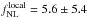 Mathematical equation: \hbox{$\fnllocal = 5.6 \pm 5.4$}