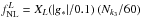 Mathematical equation: \hbox{$f_{\rm NL}^L=X_L (|g_*|/0.1)\, (N_{k_{3}}/60)$}