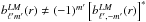 Mathematical equation: \hbox{$b^{LM}_{\ell'm'}(r)\ne (-1)^{m'} \left[b^{LM}_{\ell',-m'}(r)\right]^*$}