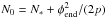Mathematical equation: \hbox{$N_0 = N_* + \phi_\mathrm{end}^2/(2p)$}