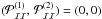 Mathematical equation: \hbox{$(\mathcal{P}_{\cal I\cal I}^{(1)},\,\mathcal{P}_{\cal I\cal I}^{(2)}) = (0,0)$}