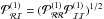 Mathematical equation: \hbox{$\mathcal{P}_{\cal R\cal I}^{(1)} = (\mathcal{P}_{\cal R\cal R}^{(1)} \mathcal{P}_{\cal I\cal I}^{(1)} )^{1/2}$}