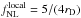 Mathematical equation: \hbox{$f_{\mathrm{NL}}^\mathrm{local} = {5}/{(4 r_{\rm D})}$}