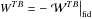 Mathematical equation: \hbox{$W^{TB} = - \left. \Wlens^{TB} \right|_{\rm fid}$}