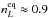 Mathematical equation: \hbox{$n_\ellp^{\rm eq} \approx 0.9$}