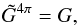 Mathematical equation: \begin{equation} \label{eq:gainConstantAndPhid} \tilde G^{4\pi} = G, \end{equation}