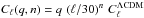 Mathematical equation: \hbox{$C_{\ell}(q,n) =q\,\left(\ell/30\right)^{n}\,C_{\ell}^{\Lambda\textrm{CDM}}$}