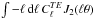 Mathematical equation: \hbox{$\int -\ell \, \dd\ell\, C_{\ell}^{TE}J_2(\ell\theta)$}