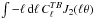 Mathematical equation: \hbox{$\int - \ell\, \dd \ell \, C_{\ell}^{TB}J_2(\ell\theta)$}