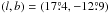 Mathematical equation: \hbox{$(l,b) = (17\fdg4,-12\fdg9)$}
