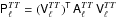 Mathematical equation: \hbox{$\tens{P}_{\ell}^{TT} = (\tens{V}_\ell^{TT})^\tens{T}\, \tens{A}_\ell^{TT} \, \tens{V}_\ell^{TT}$}