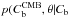 Mathematical equation: \hbox{$p(C_{\rm b}^{\rm CMB},\theta|C_{\rm b}$}