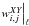 Mathematical equation: \hbox{$\left. w^{XY}_{i,j}\right|_{\ell}$}