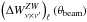 Mathematical equation: \hbox{$\left( \Delta W^{ZW}_{\nu \times \nu'} \right )_\ell(\theta_{\rm beam})$}