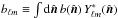 Mathematical equation: \hbox{$b_{\ell m} \equiv \int {\rm d}{\hat{\vec n}}\, b(\hat{\vec n})\, Y^*_{\ell m}(\hat{\vec n})$}