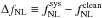 Mathematical equation: \hbox{$\Delta f_{\rm NL} \equiv f^\mathrm{sys}_\mathrm{NL} - f^\mathrm{clean}_\mathrm{NL}$}