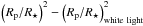 Mathematical equation: \hbox{$\left(R_{\rm p}/R_{\star}\right)^2-\left(R_{\rm p}/R_{\star}\right)^2_\mathrm{white~light}$}