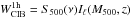 Mathematical equation: \hbox{$W^{\rm 1h}_{\rm CIB} = {S}_{500}(\nu) I_{\ell}(M_{500}, z)$}