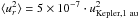 Mathematical equation: \hbox{$\langle u_{r}^2\rangle = 5 \times 10^{-7} \cdot u_{\rm Kepler,1~au}^2$}