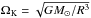 Mathematical equation: \hbox{$\Omega_{\rm K} = \sqrt{G M_{\odot}/R^3}$}