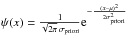 Mathematical equation: \hbox{$\psi(x)=\frac{1}{\sqrt{2\pi} \, \sigma_{\rm priori}} {\rm e}^{- \frac{(x-\mu)^2}{\; \; \; \; \; 2\sigma^2_{\rm priori}}}$}