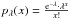 Mathematical equation: \hbox{$p_{\lambda}(x)=\frac{{\rm e}^{-\lambda}\cdot \lambda^x}{x!}$}