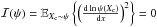 Mathematical equation: \hbox{$ \mathcal{I}(\psi)=\mathbb{E}_{X_{\rm c} \sim \psi} \left\{ \left( \frac{{\rm d} \ln \psi(X_{\rm c})}{{\rm d}x} \right)^2\right\}=0$}