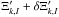 Mathematical equation: \hbox{$\Xi_{k,I}'+\delta \Xi_{k,I}'$}