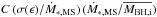 Mathematical equation: \hbox{$C\,(\sigma (\epsilon)/\dot M_{*,{\rm MS}})\,( \dot M_{*,{\rm MS}}/ \overline {M_{{\rm BH},{\rm i}}})$}