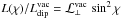 Mathematical equation: \hbox{$L(\chi)/L_{\rm dip}^{\rm vac} = \mathcal{L}^{\rm vac}_\perp\,\sin^2\chi$}
