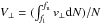 Mathematical equation: \hbox{$V_\bot = (\int_{f_{\rm{l}}}^{f_{\rm{u}}} v_\bot {\rm{d}}N) /N$}