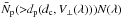 Mathematical equation: \hbox{$\bar{N}_{\rm{p}}(>\!\!d_{\rm{p}}(d_{\rm{c}}, V_\bot(\lambda))) N (\lambda)$}